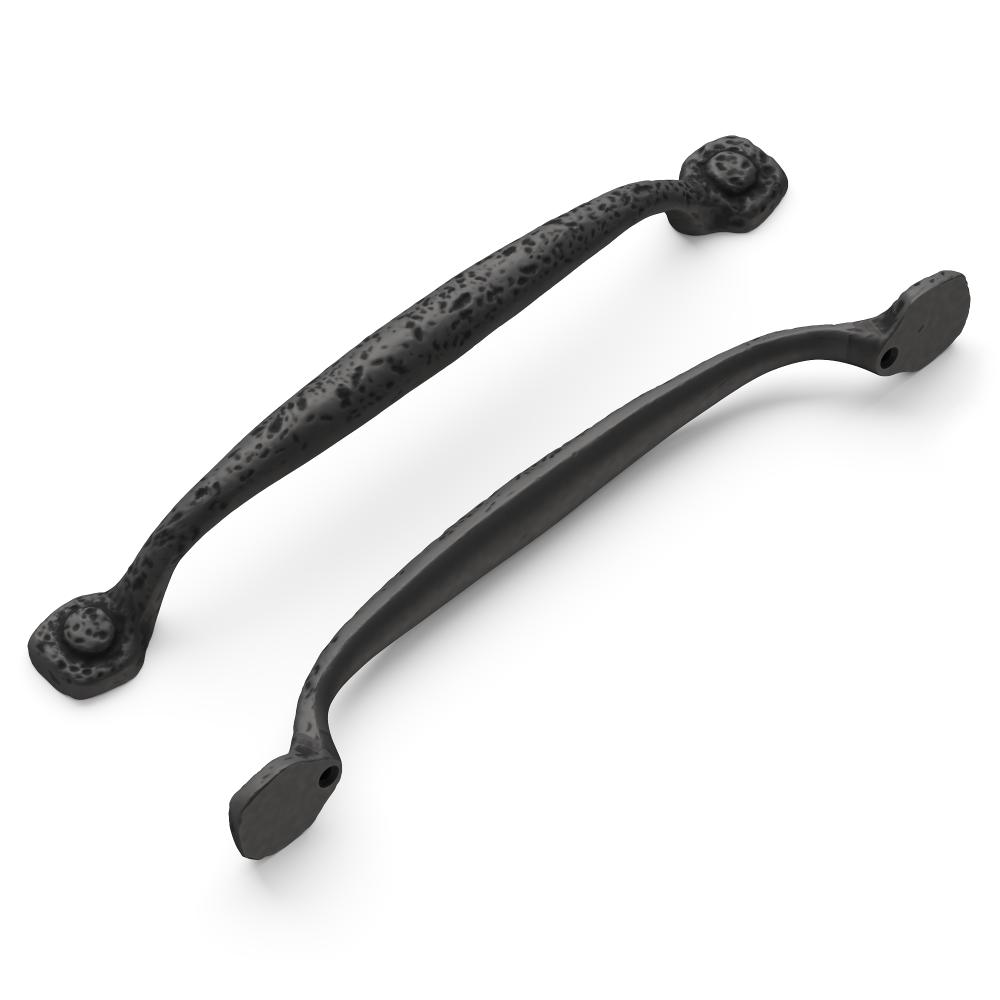 Hickory Hardware P2997-BI Refined Rustic Collection Pull 6-5/16 Inch (160mm) Center to Center Black Iron Finish